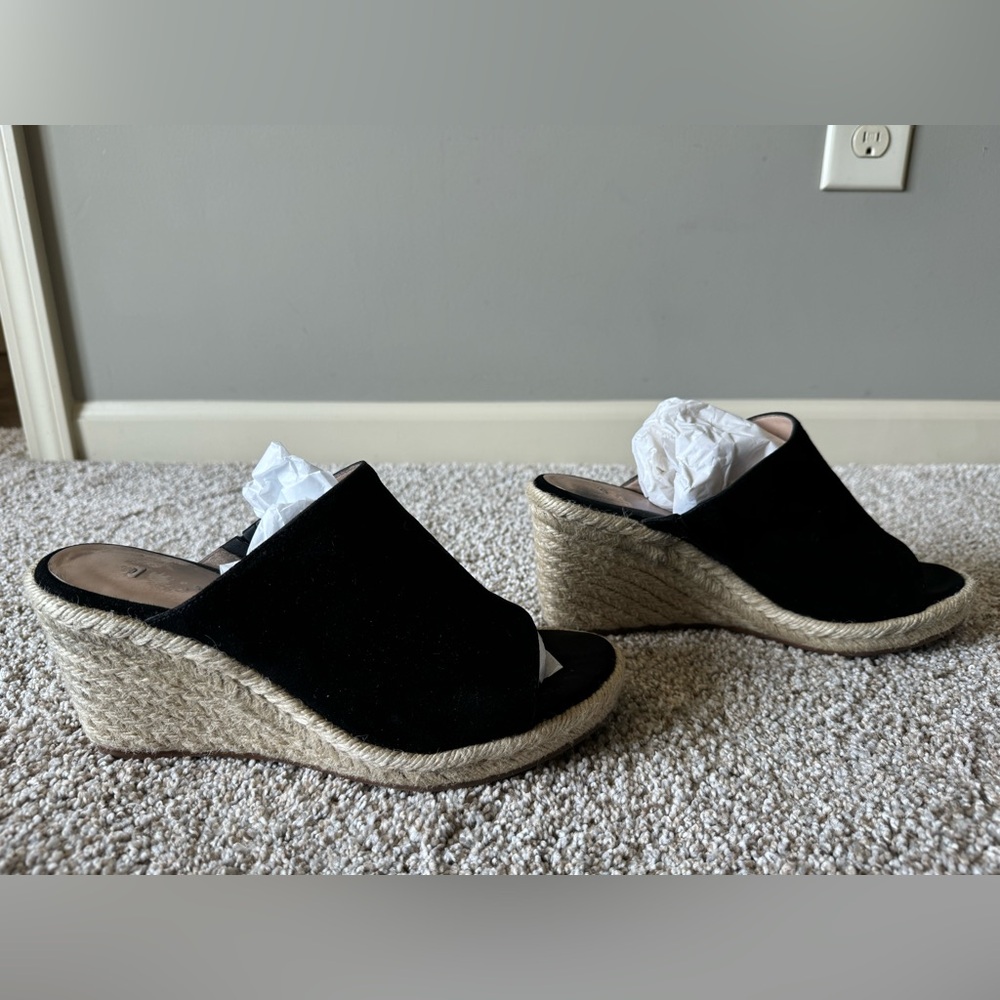 Stuart Weitzman black suede Marbella shoe